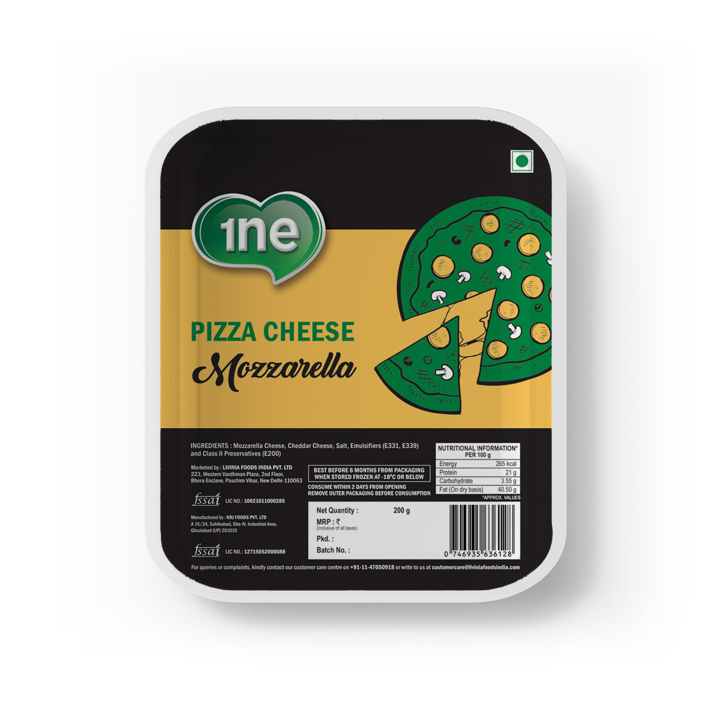 Pizza Cheese Mozzarella 200 G